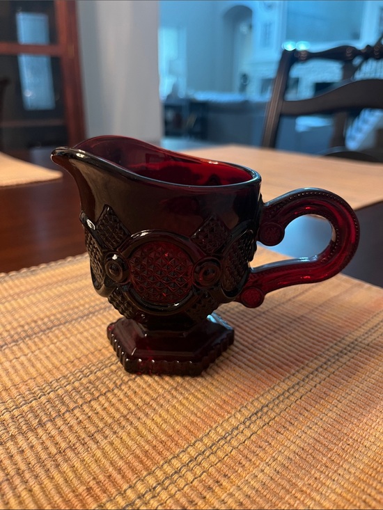 Avon Other - Avon “Cape Cod” Ruby Red Vintage-Style Glass Creamer